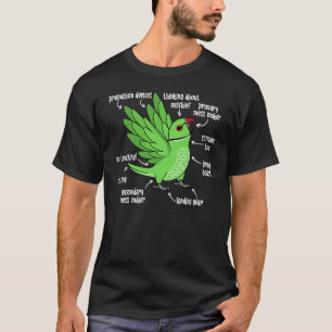 Parrot Anatomie I Green Indian Ringneck T-Shirt