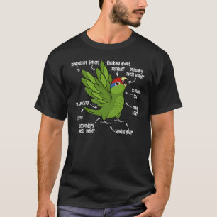 Parrot Anatomie I Mexikanischer Roter Kopf Amazon T-Shirt