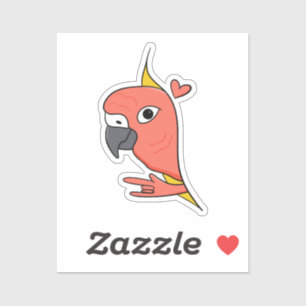 Parrot ASL I Liebe You - Deaf Culture Design Aufkleber