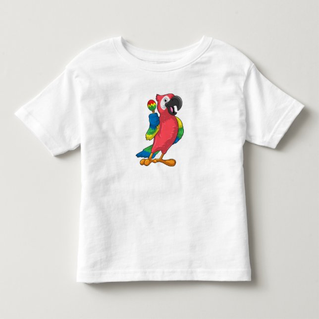Parrot bei Musik mit Maracas Kleinkind T-shirt (Vorderseite)