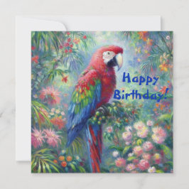 Parrot Bird Jungle Floral Geburtstagkarte
