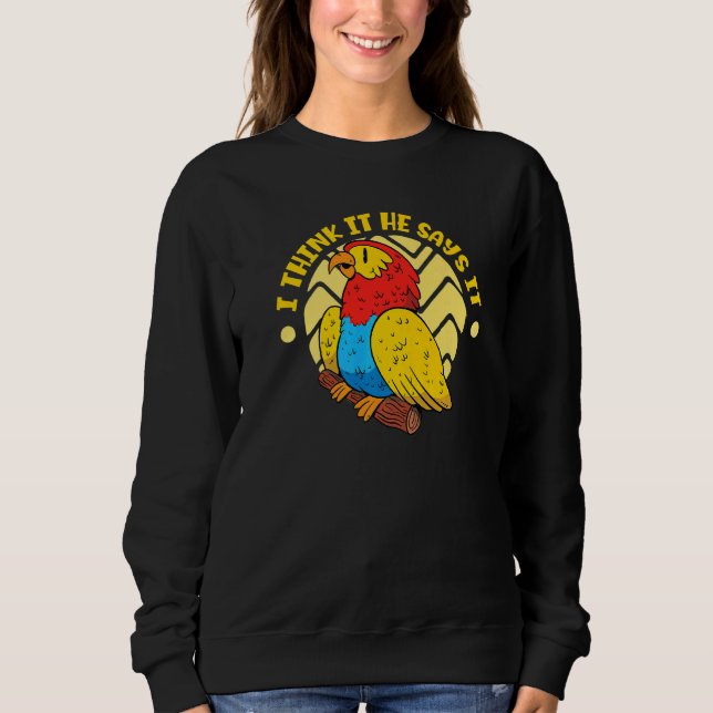 Parrot Bird Parakeet Premium Sweatshirt (Vorderseite)
