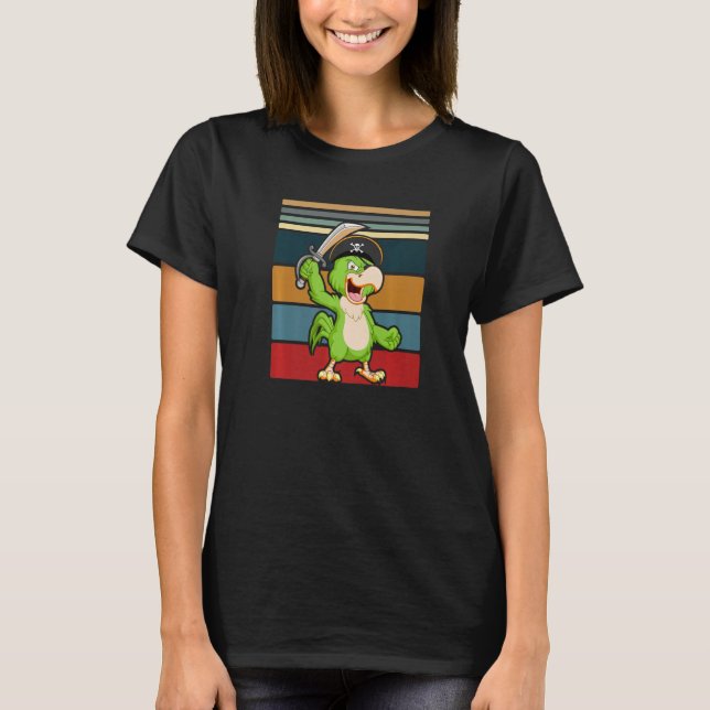 Parrot Bird Pirate T-Shirt (Vorderseite)