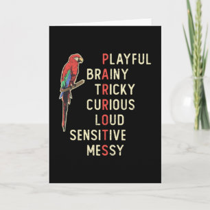 Parrot Bird Playful Brainy Tricky Animal Parrots Karte