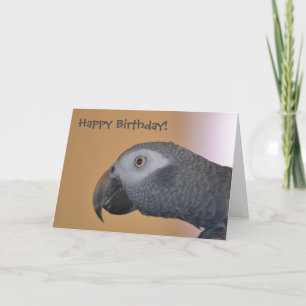 Parrot Birthday Card Karte