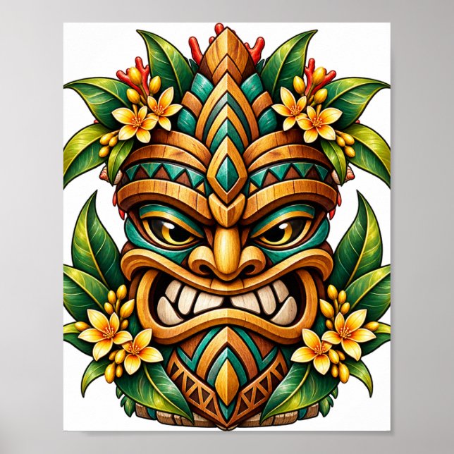 Parrot Bloom Tiki Poster (Vorne)