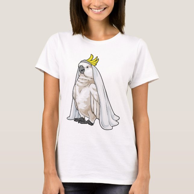Parrot Bride Veil Wedding T-Shirt (Vorderseite)