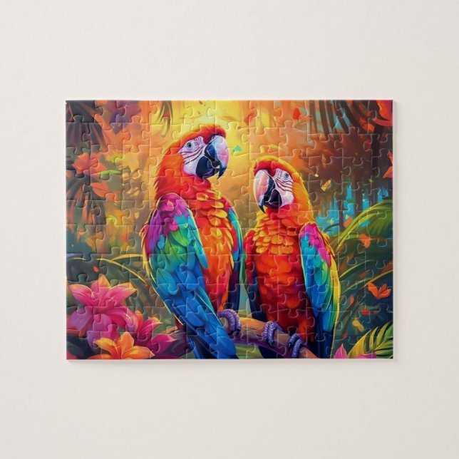 Parrot Cartoon Jigsaw Puzzle (Horizontal)