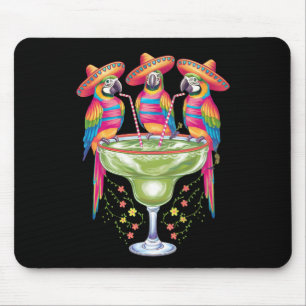 Parrot Cinco De Mayo Funny Drinks Mexican Fiesta Mousepad
