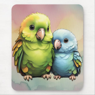 Parrot_design.no.1- von Maaya Prints, Mousepad