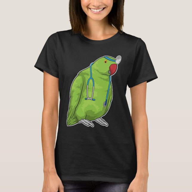 Parrot Doctor Stethoscope T-Shirt (Vorderseite)