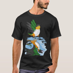 Parrot & Dragon Reflection I Black kopfkaique T-Shirt