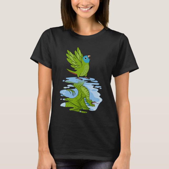 Parrot & Dragon Reflection I Blue Crowned Conture T-Shirt (Vorderseite)