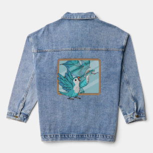 Parrot & Dragon Reflection I Blue Monte Parakeet Q Jeansjacke