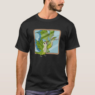 Parrot & Dragon Reflektion I Green Monk Parakeet Q T-Shirt