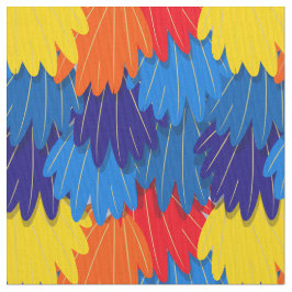 Parrot Feathers Scarlet Macaw Pattern Stoff