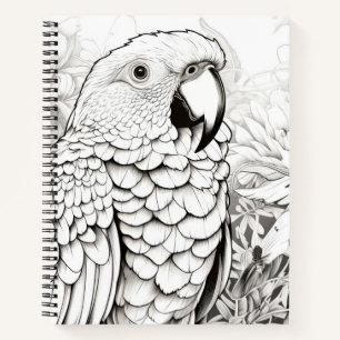 Parrot Friedlich Nature Prairie Sketch Zeichnend K Notizbuch