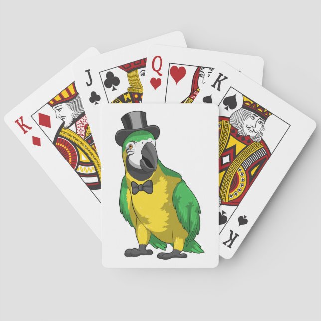 Parrot Groom Cylinder Hochzeit Spielkarten (Rückseite)