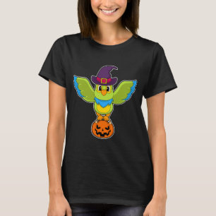 Parrot Halloween Witch Pumpkin T-Shirt