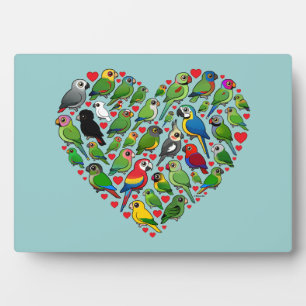 Parrot Heart Fotoplatte