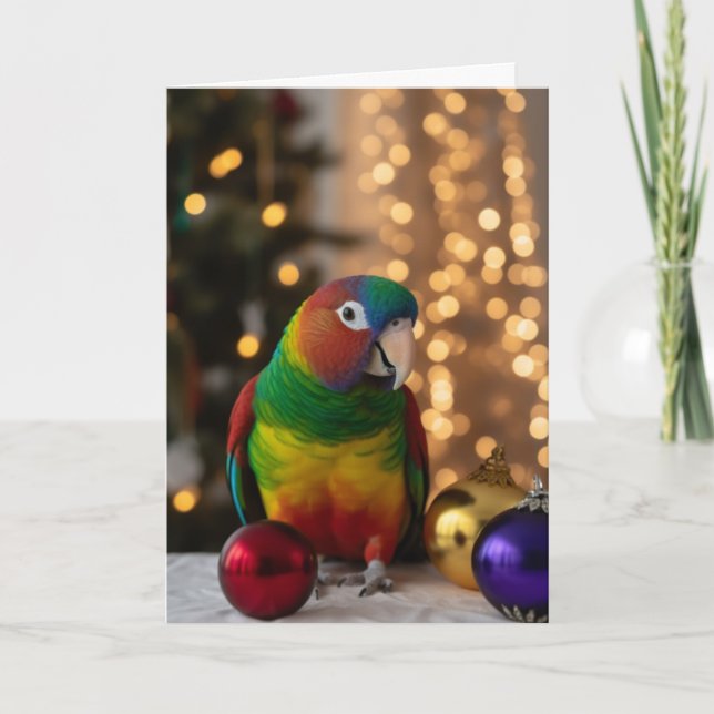 Parrot Holiday Cards Feiertagskarte (Vorderseite)