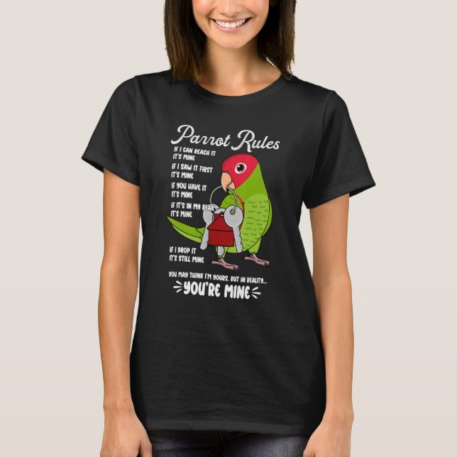 Parrot House Rules It's Mine I Cherry-headed Conur T-Shirt (Vorderseite)