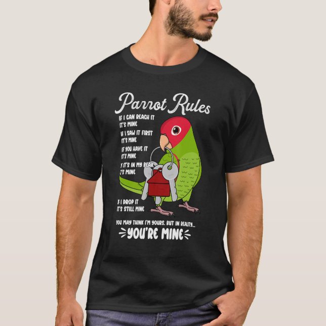 Parrot House Rules It's Mine I Cherry-headed Conur T-Shirt (Vorderseite)