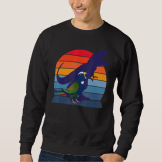 Parrot I Tyrannosaurus Rex I Screaming White cappe Sweatshirt