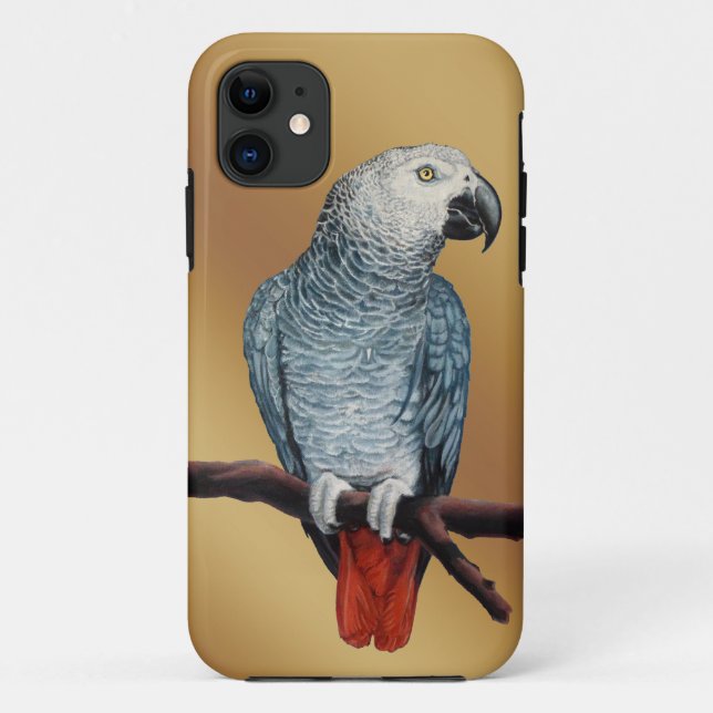 Parrot iPhone Case African Gray Parrot Mobile Case (Rückseite)