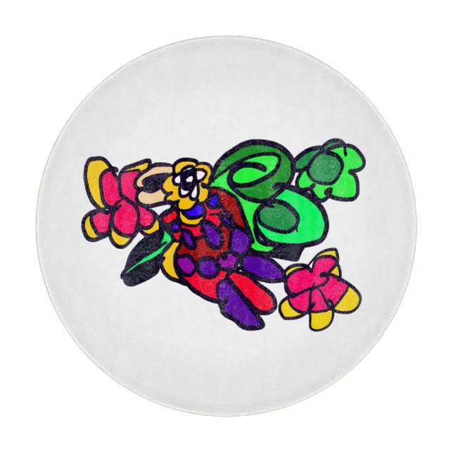 Parrot joy forest  schneidebrett (Vorderseite)