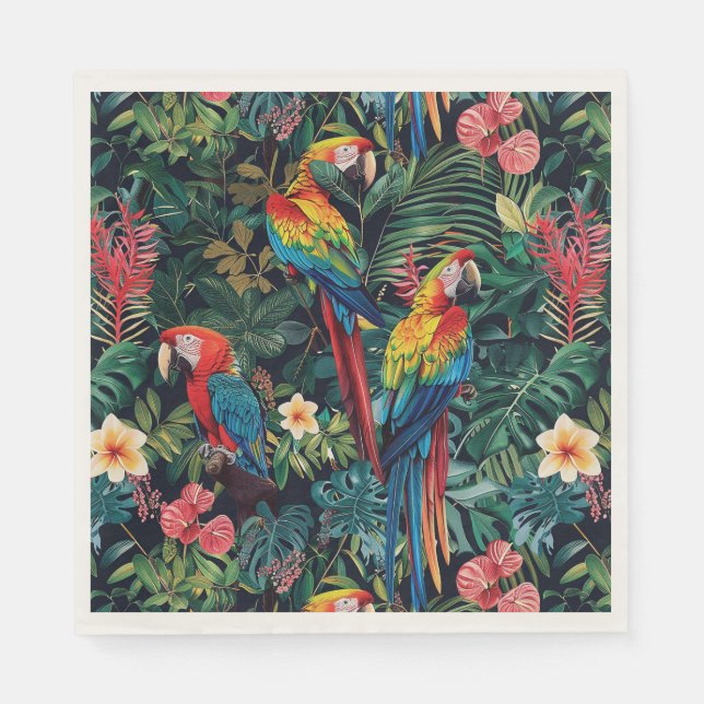 Parrot Jungle Paper Napkins Serviette (Vorderseite)