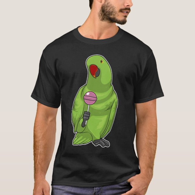 Parrot Lollipop-Süßigkeiten T-Shirt (Vorderseite)