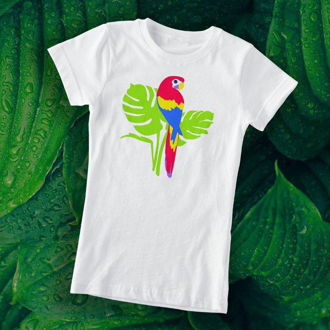 Parrot Macaw oiseau simple art graphique t-shirt (Créateur téléchargé)