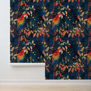Parrot Macaw Tropischer Dschungel Tapete