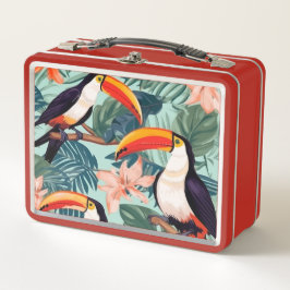 Parrot Picnic Food Box Metall Brotdose