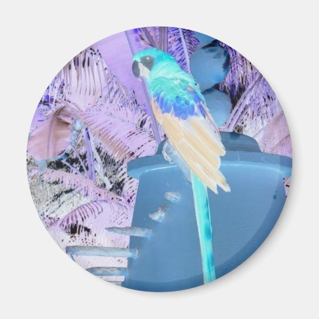 Parrot Pop Art Magnet (Vorne)
