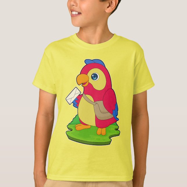 Parrot Postman Letter T-Shirt (Vorderseite)