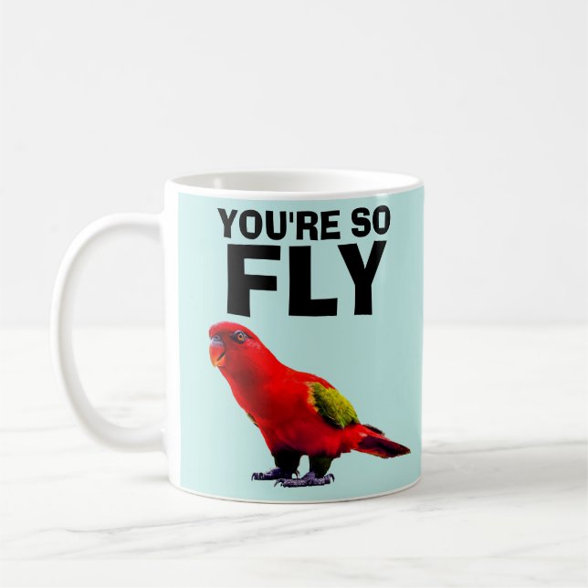 PARROT PUN FUNNY COFFEE TASSE (Links)
