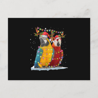Parrot Reindeer Xmas Weihnachtsfeiertage Postkarte