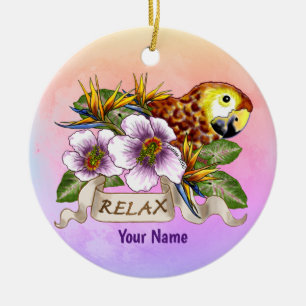 Parrot Relax Keramik Ornament
