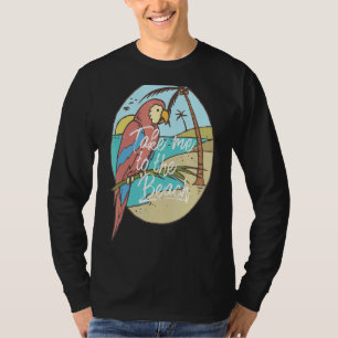 Parrot Retro Papagei Mama Tropical Palm Beach T-Shirt