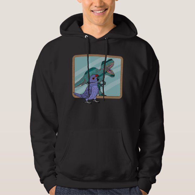 Parrot & Rex Reflection I Violett Indianerringshal Hoodie (Vorderseite)