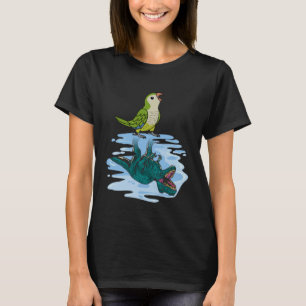 Parrot & Rex Reflektion I Grüner Mönch Parakeet Qu T-Shirt