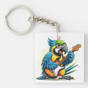 Parrot Rock Music Schlüsselanhänger