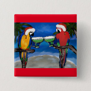 Parrot Santa Button