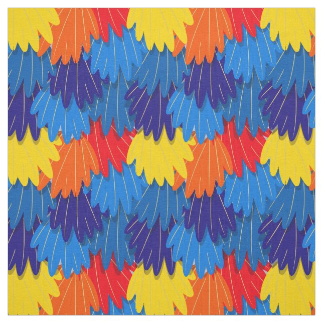 Parrot Scarlet Macaw Feathers Exotic Bird Muster Stoff (Muster)