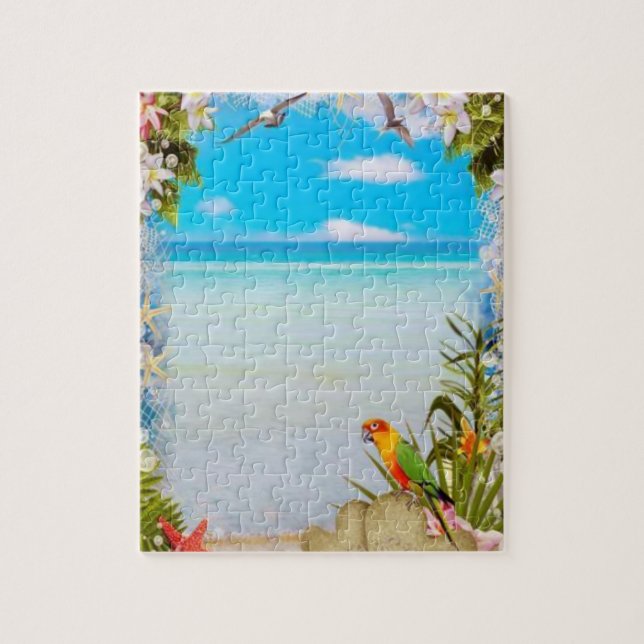 Parrot Seagull Beach Szene (Vertikal)