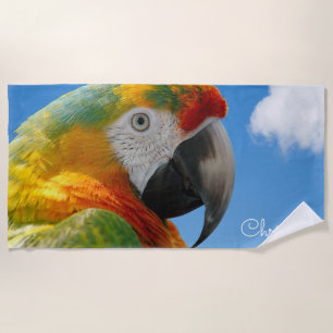 Parrot Serviette de plage personnalisée
