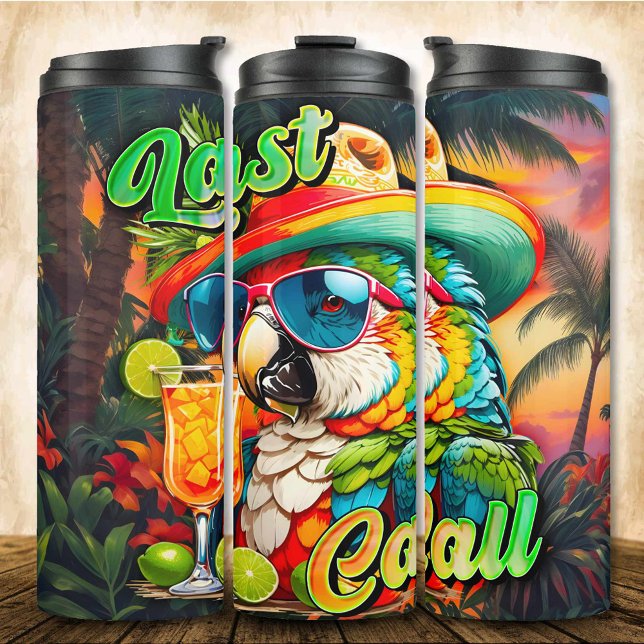 Parrot Sunset Last Call for Drinks Thermosbecher (Von Creator hochgeladen)