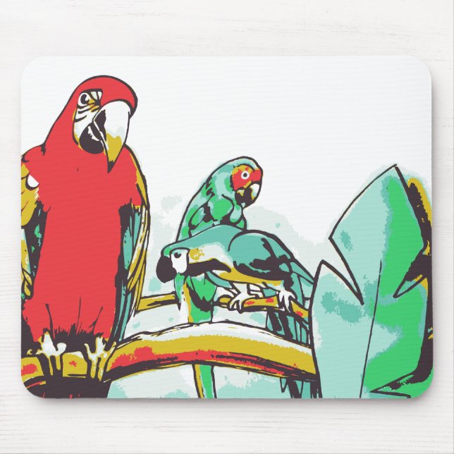 Parrot Trio Mousepad (Vorne)